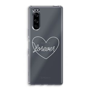Forever heart pastel: Sony Xperia 5 Transparant Hoesje