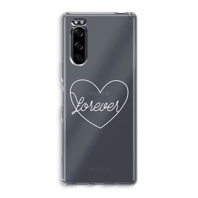 Forever heart pastel: Sony Xperia 5 Transparant Hoesje