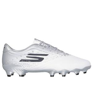 Skechers Razor 1.5 Academy Gras Voetbalschoenen (FG) Wit Zilver Zwart