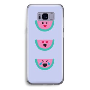 Smiley watermeloen: Samsung Galaxy S8 Plus Transparant Hoesje