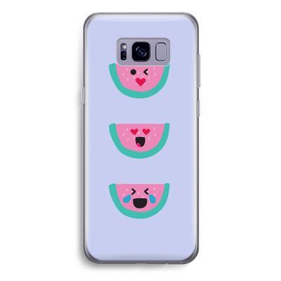 Smiley watermeloen: Samsung Galaxy S8 Plus Transparant Hoesje
