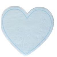 Feest servetten - 16x - hart - blauw - 3 laags - 33 x 33 cm - Valentijn