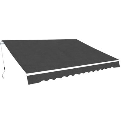 Luifel handmatig uitschuifbaar 400 cm antraciet