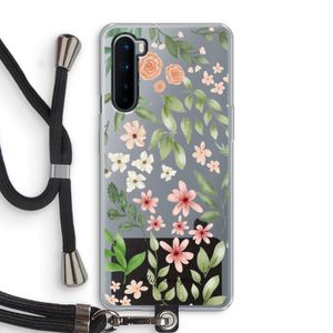 Botanical sweet flower heaven: OnePlus Nord Transparant Hoesje met koord