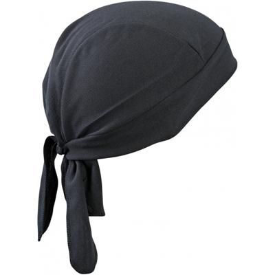 Myrtle Beach sport bandana - zwart - hoofddoek - polyester - volwassenen