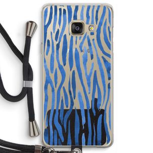 Blauwe nerven: Samsung Galaxy A3 (2016) Transparant Hoesje met koord