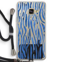 Blauwe nerven: Samsung Galaxy A3 (2016) Transparant Hoesje met koord