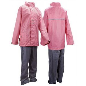 Roze met grijs regenpak voor meiden 176  -