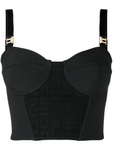 Elisabetta Franchi brassière-bustier à breloques logo - Noir