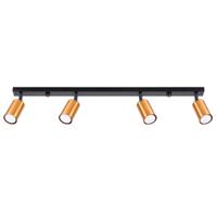 Plafondlamp WINX 4L zwart/cooper