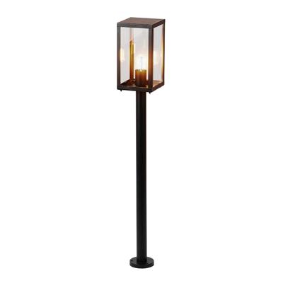 Casey Smart LED sokkellamp - 100cm - 7 Watt 806 lumen - IP65 waterdicht - 1800K - 6500K wit - Warm tot koud wit - Wifi + Bluetooth - Buitenlamp - E27 A60 Filament lichtbron - Zwart - Google Home, Amazon Alexa en Siri