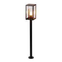 Casey Smart LED sokkellamp - 100cm - 7 Watt 806 lumen - IP65 waterdicht - 1800K - 6500K wit - Warm tot koud wit - Wifi + Bluetooth - Buitenlamp - E27 A60 Filament lichtbron - Zwart - Google Home, Amazon Alexa en Siri