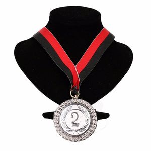 Kampioensmedaille nr. 2 rood en zwart - Fopartikelen