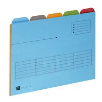 Oxford 100330160 hangmap A4 Karton Blauw, Groen, Grijs, Oranje, Rood 5 stuk(s) - thumbnail