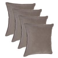 Bank/sierkussens Sophia - 4x stuks - 45 x 45 cm - polyester met rits - thumbnail