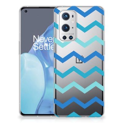 OnePlus 9 Pro | TPU bumper | Zigzag Blauw
