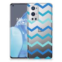 OnePlus 9 Pro | TPU bumper | Zigzag Blauw