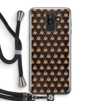 Poop emoji: Samsung Galaxy J8 (2018) Transparant Hoesje met koord
