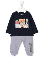 Moschino Kids survêtement à imprimé Teddy - Bleu - thumbnail