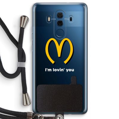 I'm lovin' you: Huawei Mate 10 Pro Transparant Hoesje met koord