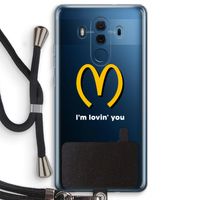 I'm lovin' you: Huawei Mate 10 Pro Transparant Hoesje met koord