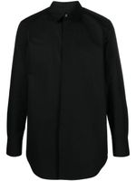 Jil Sander chemise en coton Heavy à boutonnière - Noir