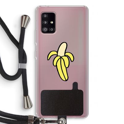 Banana: Samsung Galaxy A51 5G Transparant Hoesje met koord