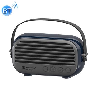 NewRixing NR-3000 stijlvolle huishoudelijke Bluetooth Speaker met Hands-Free Call-functie ondersteuning TF-kaart & USB & FM & AUX (donkerblauw)