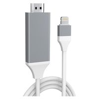 Full HD Lightning naar HDMI AV Adapter - iPhone, iPad, iPod - Wit - thumbnail