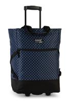 Punta Wheel Trolley Shopper Blauw/Zwart met Patroon