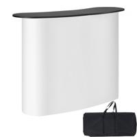 VEVOR Draagbare Beursbalie Beursbalie, 1300 x 465 x 950 mm Beursstand Beursstand, Opvouwbare Promotie Retail Bartafel, Pop-up Podium met Opbergplank, Draagtas