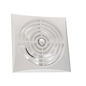 Badkamer/toiletventilator Quieto 100T wit 132x132mm