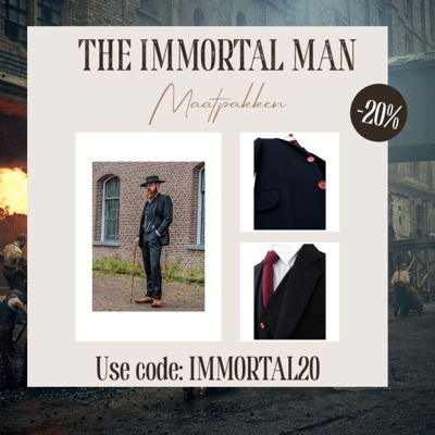 Maatpak Voor Heren | 3-delig Pak | Zwart Tweed | Alfie Solomons | Peaky Blinders | Peaky Blinders