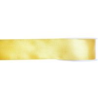 1x Gele satijnlint rollen 1,5 cm x 25 meter cadeaulint verpakkingsmateriaal   -