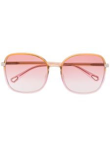 Chloé Eyewear lunettes de soleil à monture carrée oversize - Jaune