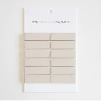 The Mosaic Factory London Mozaiek Tegel Rechthoek - Mat Wit Porselein Ongeglazuurd, R11 23x73x6 mm