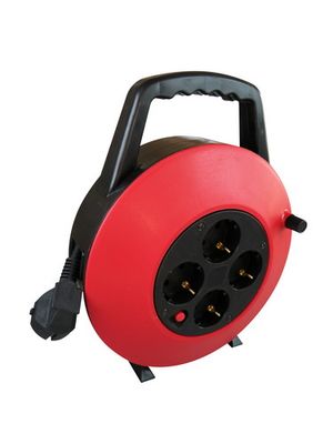 Haspel 20 meter 4V 3 x 1,0 mm2 met randaarde dichte box