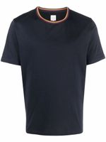 Paul Smith t-shirt à bords rayés - Bleu - thumbnail