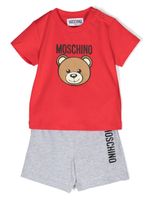 Moschino Kids survêtement en coton à imprimé ourson - Rouge - thumbnail