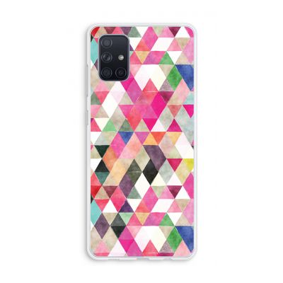 Gekleurde driehoekjes: Galaxy A71 Transparant Hoesje