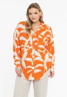 Yoek Blouse oversized PALM TREE | Oranje | Maat 54/56