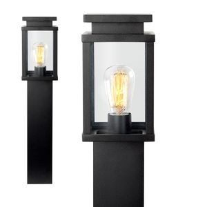 Jersey Tuinlamp Zwart 60cm met Lichtsensor LED