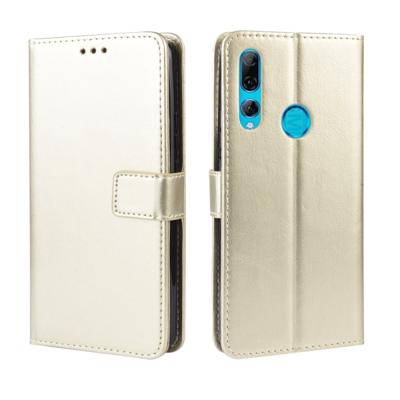 Retro Crazy Horse textuur horizontale Flip lederen case voor Huawei Y9 Prime (2019) met houder & kaartsleuven & fotolijstjes (goud)