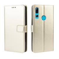 Retro Crazy Horse textuur horizontale Flip lederen case voor Huawei Y9 Prime (2019) met houder & kaartsleuven & fotolijstjes (goud)