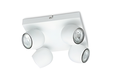Prolight Bola - Opbouwspot LED - GU10 - 4 Lichtpunten - Wit