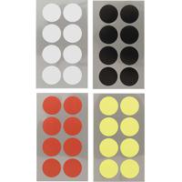 Hobby stickers - 128x stuks - D25 mm - kleurenmix - ronde stickers - Kantoor stickers - Etiketten