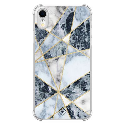 iPhone XR shockproof hoesje - Marmer blauw iPhone XR shockproof hoesje - Marmer blauw