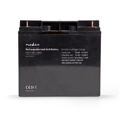 Nedis Oplaadbare Loodaccu | Lead-Acid | 12 V | 17000 mAh | 1 stuks - BALA1700012V BALA1700012V