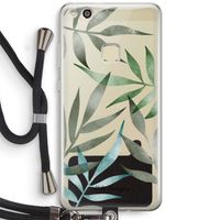 Tropical watercolor leaves: Huawei Ascend P10 Lite Transparant Hoesje met koord