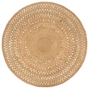 Tapijt rond 180 cm gevlochten jute